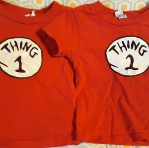 5/$20 Dr. Seuss Thing 1 Thing 2 shirts 12m